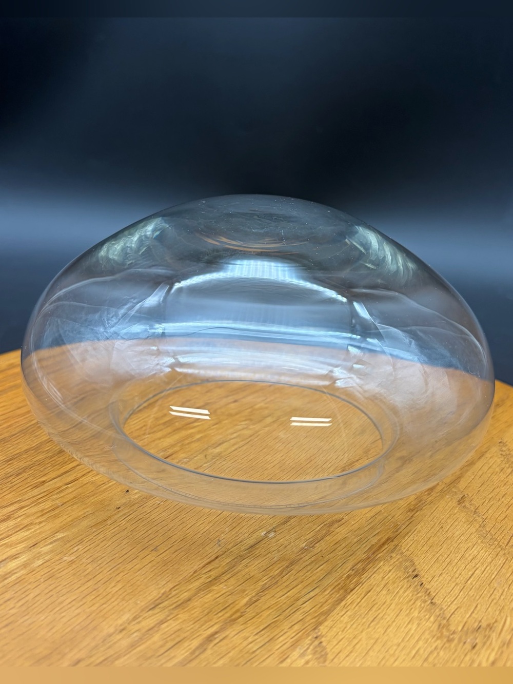 Vintage Light Lamp Replacement Globe Domed Mushroom Bowl Clear Glass Shade